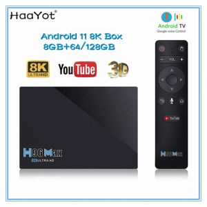 Box Smart TV Box RK3566 Android 11 2,4 5G WiFi 4 Go 8 Go RAM 64 Go 128g 4K 8K USB3.0 1000m Google Voice Youtube Gyros Remote IPTV Box Box