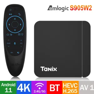 Box Tanix W2 TV Box Android 11.0 AMLOGIC S905W2 2G 16G TVBOX H.265 3D AV1 BT 2.4G 5G WIFI 4K HDR Media Player Set Top Box PK T95