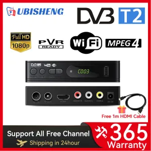 Box Ubisheng DVB T2 Digital TV TV Box H.264 HD DVBT2 TV Receiver Free Channel Set Top Box Support WiFi YouTube Media