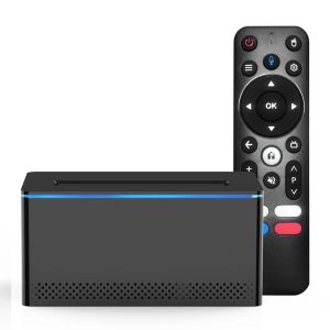 Box X6 Android 11.0 Smart TV Box Box 4K Média Player avec Slot HDD 2,4G / 5G Dualband WiFi BT4.0 VP9 H.265 Décodage avec télécommande