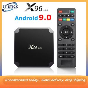 Boîte x96 Mini New Android 9.0 Smart TV Box X96 MINI S905W Quad Core Support 2.4G Boîte de support WiFi sans fil