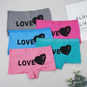 Boxer Briefs pour Femmes Culottes Sexy Coton Pack de 6pcs Femme Shorty Respirant Lettre Amour Culotte Sous-Vêtements 220426