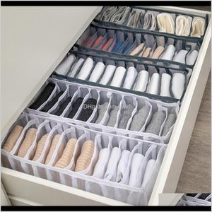 Boxes Bins Housekeeping Organization & Garden Drop Delivery 2021 Dormitory Closet For Socks Home Separated Underwear Storage Box 7 Grids Bra