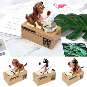 Boîtes argent Boîte d'économie créative Plastique Kids Gift Agent automatisé Boîtes de piggy banques de piggy caricature robotique Robotic Dog Coin Bank