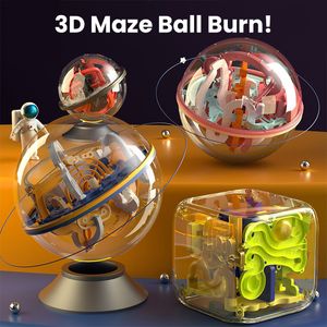 Boxes Storage 3D Puzzle Ball Maze Toy Children Challenge Obstacle Game Labyrinth Montessori Balance Traine Clearance 230922