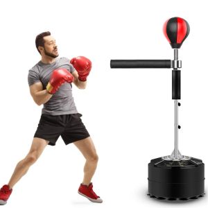 Sac de boxe professionnel, sac de boxe à support lourd avec barre réflexe à 360 degrés, équipement de Fitness pour la gymnastique à domicile