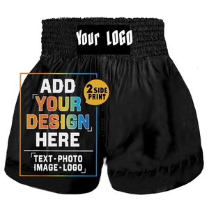 Boxing Trunks Custom MMA Muay Thai Shorts apportez votre conception ou votre marque Taekwondo Pantalons adultes Boxing Sanda pour hommes et femmes 230331