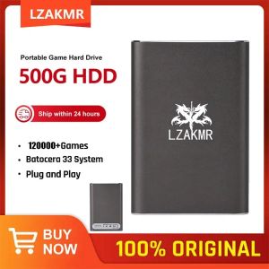 Boxs LZAKMR nouveau disque dur de jeu Portable 500G 120000 + jeux Batocera 33 système Plug and Play pour PS1/PSP/SS/DC/MAME/ARCADE/NAOMI