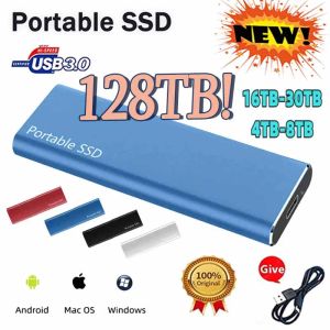 Boxs Portable SSD 128 to disque dur 1 to/2 to/30 to/64 to 100% disque dur externe SSD d'origine Type C USB3.1 disque dur clé USB