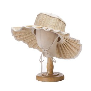 Garçons et filles enfants chapeau de soleil chapeau de paille pliant chapeau de paille adulte fait à la main chapeau de paille à larges bords chapeau de plage d'été