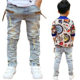 Vêtements pour garçons 3-11T garçons printemps pantalons longs en coton enfants jeans enfants pantalons en denim de style coréen pantalons de haute qualité pour adolescents F1203