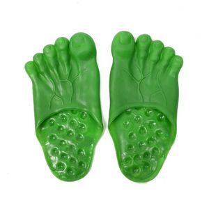 Boys Cosplay Ghost Big Foots Zapato Halloween Descalzo Slipper Slippre de pies verdes Calcetines Slocks Masquerada Truco