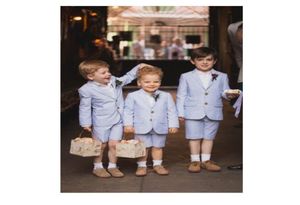 Boys Suits Slim Fit Tuxedo for Wedding 2 Piece Kids Formal Wear Holiday Outfits Dressy Daisy Boy Dress Suits shortsjacket3130201