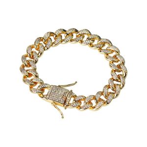 Bracelet collier mossanite haute qualité vente directe d'usine 925 argent Sterling plaqué or Moissanite Bracelet à maillons cubains