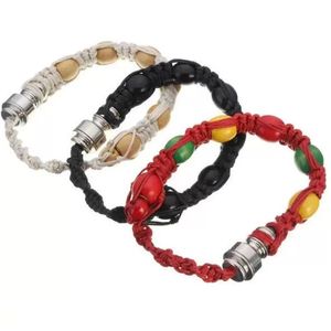 Pulsera Pipa de fumar Pulsera de cuentas de metal portátil Pulsera hecha a mano Tubos Hombres Mujeres Regalos geniales Cuerda de nudo Precio de fábrica al por mayor