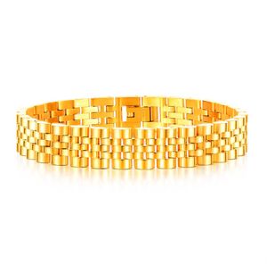 Bracelets bracelets pour hommes bijoux Sliver Golden Black Watch chaîne en acier inoxydable hanche pop mâle bracettes Bangles Boys Anniversaires Gift9981732