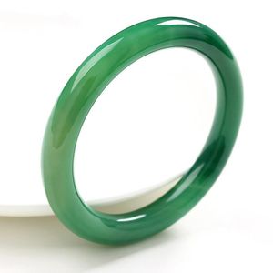 Pulseras 100% brazaletes de jade real 7A brazalete de jade VERDE brazaletes de jadeíta brazaletes de Esmeralda tallados a mano regalo de fiesta para mujer