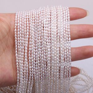 Pulseras Perlas naturales de agua dulce con cuentas de alta calidad con forma de arroz, cuentas sueltas para hacer joyería, accesorios para collar y pulsera Diy