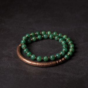 Bracelets joyas de diseño vintage joya roja de piedra roja cobre africano verde con cuentas de cuentas pulseras para mujeres artículos al por mayor