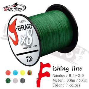 Braid Line WALK FISH 8 Strand Japan Super Strong PE 8 Braided Fishing Line 300m 500m Multifilament Braid Thread 18LB 22lb 35lb 87LBS 230614