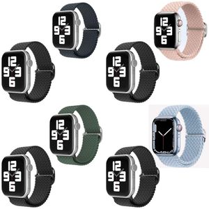 Bande de montre Apple de surveillance Appled 2pc Traded 2pc Stretchy Solo compatible 38mm 40mm 41mm 42 mm 44 mm 45 mm 49 mm, bracelets élastiques en nylon pour la série Iwatch 9 8 7 6 SE 5 4