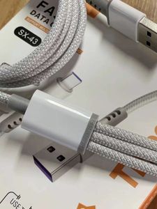 Câbles de chargeur rapide en nylon tressé de type C pour Google Pixel Samsung Xiaomi Huawei avec boîte de vente au détail