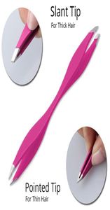 Brainbow 1 acie Twezers Rose Beauty Makeup Tools Double Ends Noight Twezer Antistatic Eyellash Extension Pincet for Maquiagem1634144