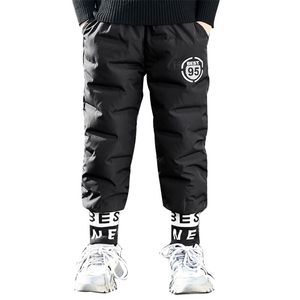 Marque garçons vers le bas pantalon hiver épaissi pantalon enfants vêtements chauds enfants vêtements mode hiver vers le bas pantalon pour garçon 211028