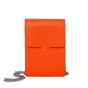 Bolso de teléfono de diseñador de marca para mujer, Mini monedero, bolsos cruzados para mujer con correa de cadena, bolso de hombro femenino, bolso de mensajero HT2027