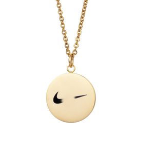 Marque Designer Rond Coin Pendentif Collier Mode Cercle En Acier Inoxydable Argent Or Hip Hop Rock Colliers Bijoux pour Hommes Femmes 50 cm Chaînes