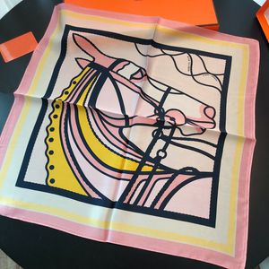 Marque Designer Foulard En Soie Bandeau Nouveau Twill Soie Cheval Animal P.atternScarf Designer De Luxe Femmes Imprimer Châle Amoureux Amour Cadeau Accessoires De Mode 50X50cm