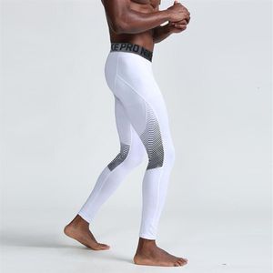 Marque élasticité Leggings hommes pantalons Sexy Gym Compression Fitness collants pantalons Jogging vêtements de sport pantalons de sport Runnin220Q