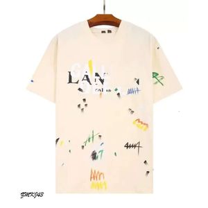 Diseñador de camisa de marca Lavines Alta calidad 2023 Nueva ropa bonita Fashion Lavinss Fashions Speckled Letting y manga corta de manga corta LA 5120