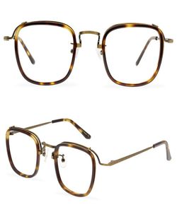 Brand Men Eyeglasses Marco de miopía Marco de gafas Mens Optical Gafas Women Vintage Square Spectacle Frames para lente de receta W3143720