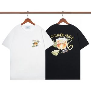 T-shirts pour hommes de marque Tête de mort T-shirt à manches courtes Couleurs de confort Vêtements en coton Imprimer Ghost Rabbit Polo Shirt Summer mens Tee Luxury Designer T-shirts Demi-manches