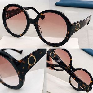 Marca para hombre para mujer gafas de sol letras remaches signo diseñador abrigo gafas de sol 1256 lujo redondo metal gafas de sol marca espejo lentes de vidrio disco adumbral alta calidad 1.1
