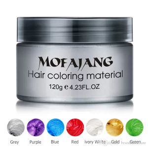 marque Mofajang Hair Wax Coloring 120g coiffure Mofajang Pommade style fort restauration pommade cire grand squelette lissé 8 couleurs crème capillaire