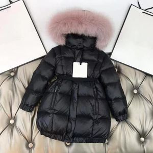 Brand New Bébé Filles Designer Manteaux Automne Hiver Enfants Fille À Capuche Grand Col De Fourrure Vestes Enfants Chaud Épais Veste Toddler Enfant Vêtements Survêtement