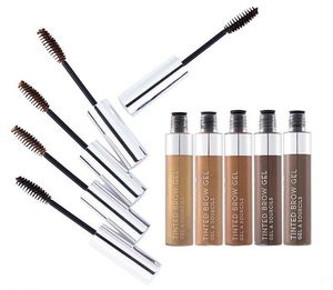 Autocollant de gel teinté pour les sourcils 6 nuances Brun/Espresso/Blonde/Caramel/Granite/Chocolat Définisseur de sourcils crémeux Naturel Longue durée Yeux Rehausseur de sourcils Maquillage