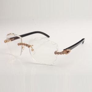 Brand New White Bouquet Diamond Design Cut Clear Lens Spectacle Frame buffs 3524028 Natural Corner Temples Unisex Taille 56-18-140mm Free Express