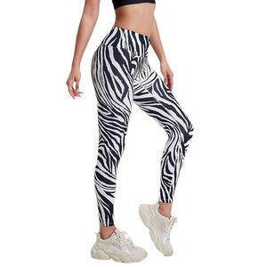 Tout nouveau motif zèbre femmes Yoga dépouillement Leggings Flare Leggings femmes pantalons de Sport pantalons haute collants extensibles taille haute hanche ascenseur pantalons de survêtement