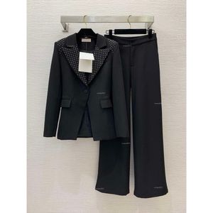 Brand Pant Suit Femmes Femmes Feste Dupt-Avr Dîner de la chaîne de métal formelle en deux parties