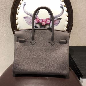 Sac de luxe de bourse de marque 25cm Femme sac à main togo en cuir à la main