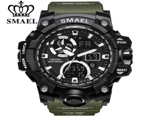 Brand Smael Sport Watches for Men Afficroproof Shock LED Digital Watch Men039s Wristwatch Clock Man 1545c Big Mens Watches MILITA6150901
