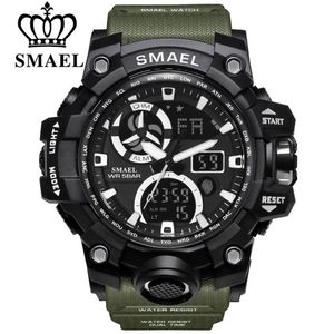 Relojes deportivos de marca SMAEL para hombre, reloj Digital LED resistente al agua, reloj de pulsera para hombre, reloj para hombre 1545C, relojes grandes para hombre Milita290y