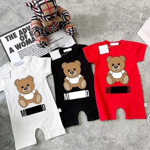 Barboteuses pour bébés, combinaison décontractée avec lettres d'ours colorées, combinaison d'été 100% coton de marque pour bébé, body doux pour nouveau-né, 59-90cm