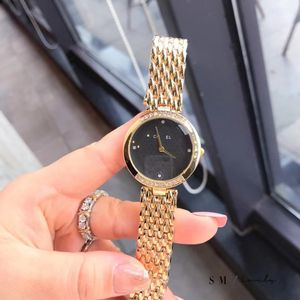 Marque Top Luxe Dames Montre Dorée Pour Femmes Horloge Femme Robe Vintage Strass Quartz Montres Étanches Cadeaux De Créateurs Pour Femmes Avec Boîte