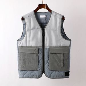 Gilets topstoney de marque de qualité supérieure, col montant d'hiver en métal, badge chaud brodé, gilet en duvet