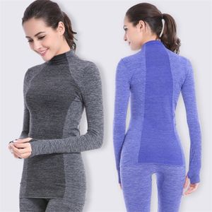 Brand Tracksuit Thermal Underwear Women Winter Fast Dry High Elastic Long Underwear Heat Pack Women Warm Two Piece Set 211211