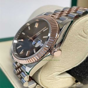 Reloj de lujo de la marca mundial Mejor versión Reloj Datejust 41 126331 Chocolate Dos tonos Everose Jubilee automático ETA Cal.3235 reloj Garantía de 2 años RELOJES PARA HOMBRE